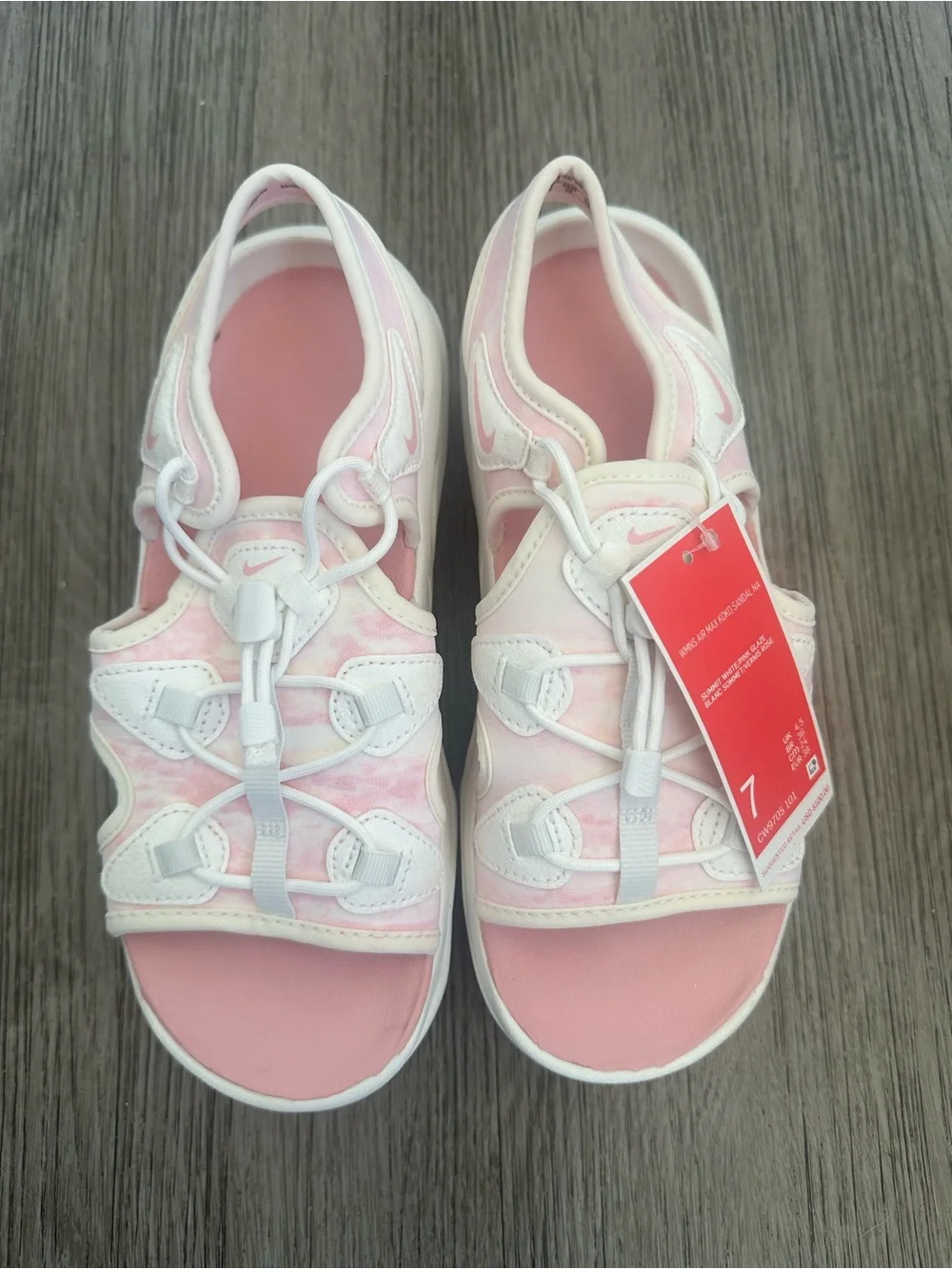 Nike Air Max Koko Platform Sandals Pink Glaze White NWT Size 7
